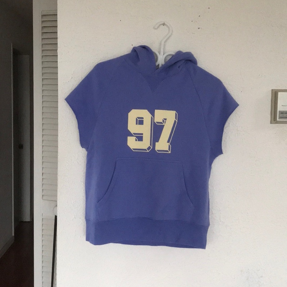 TNA Sleeveless Boyfriend Hoodie Size XS Periwinkle